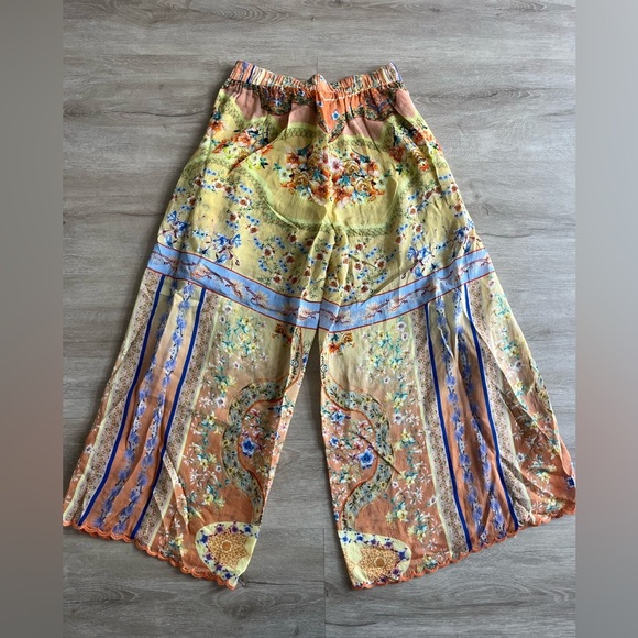 Johnny Was Floral Summer Flowy Wide Leg Pants SZ S - Picture 9 of 9